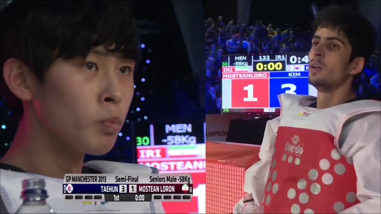 2013 Manchester GP SF M 58kg T H KIM KOR VS H MOSTEAN LORON IRI