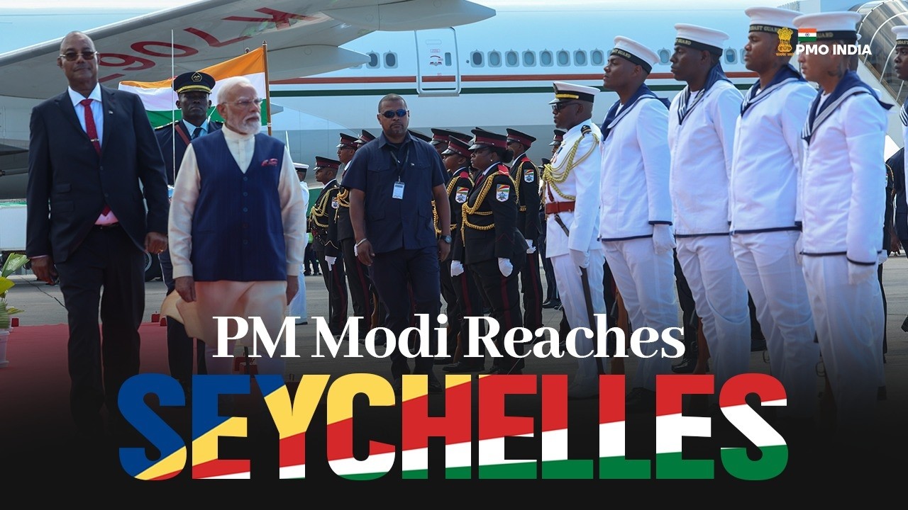 PM Modi lands in Seychelles for official visit