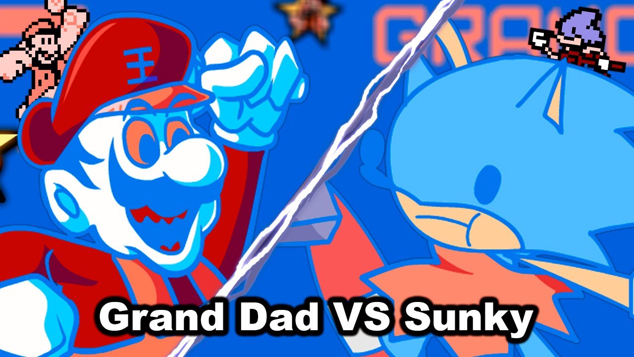 Grand Dad Vs Sunky (Nourishing Blood Cover) - Mario Madness V2 FNF