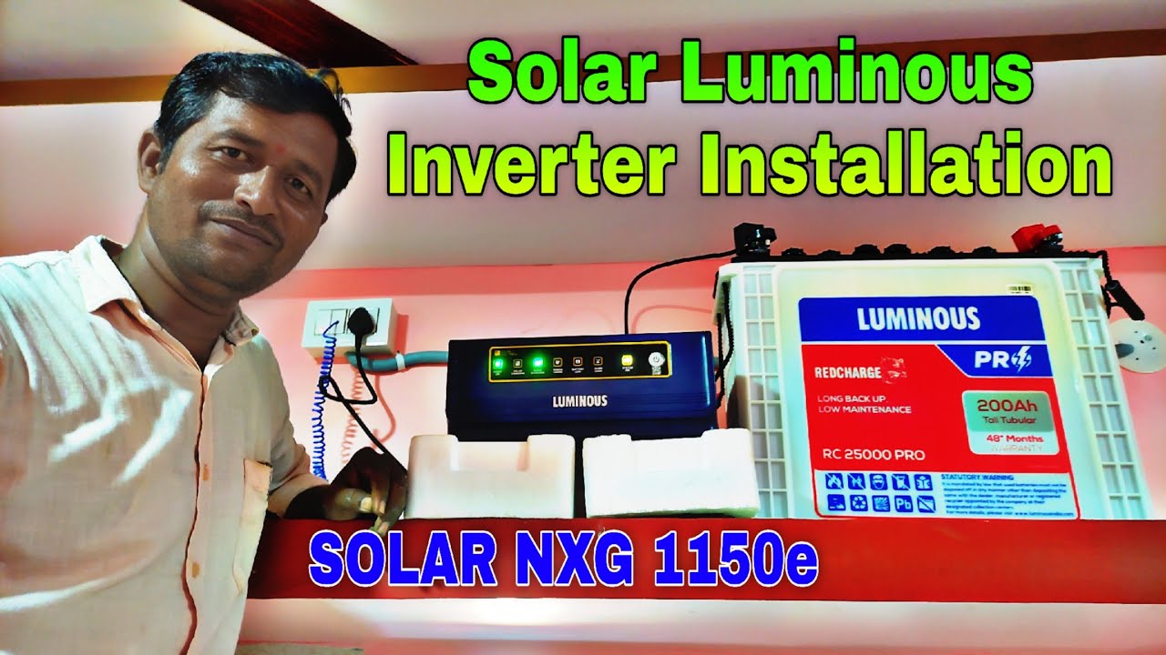 Luminous NXG1150e Solar Inverter installation/ सोलर इन्व्हर्टर और इन्व्हर्टर स्विच बॉर्ड वायरिंग करे
