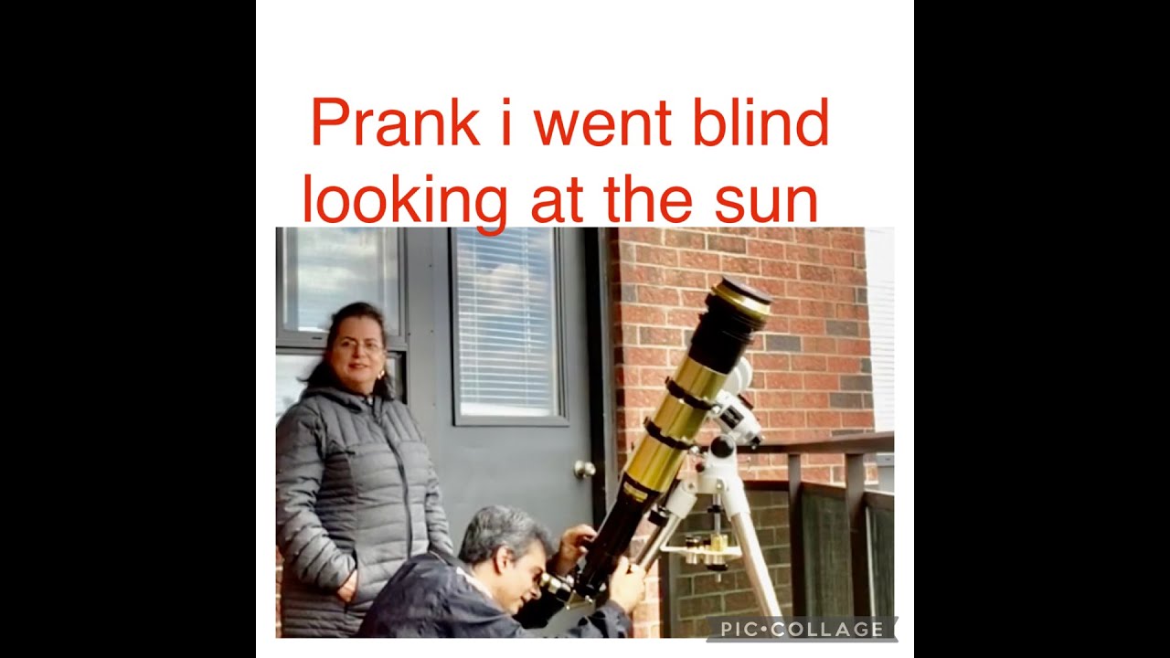 Sun prank on Angeles, i pretend i went blind