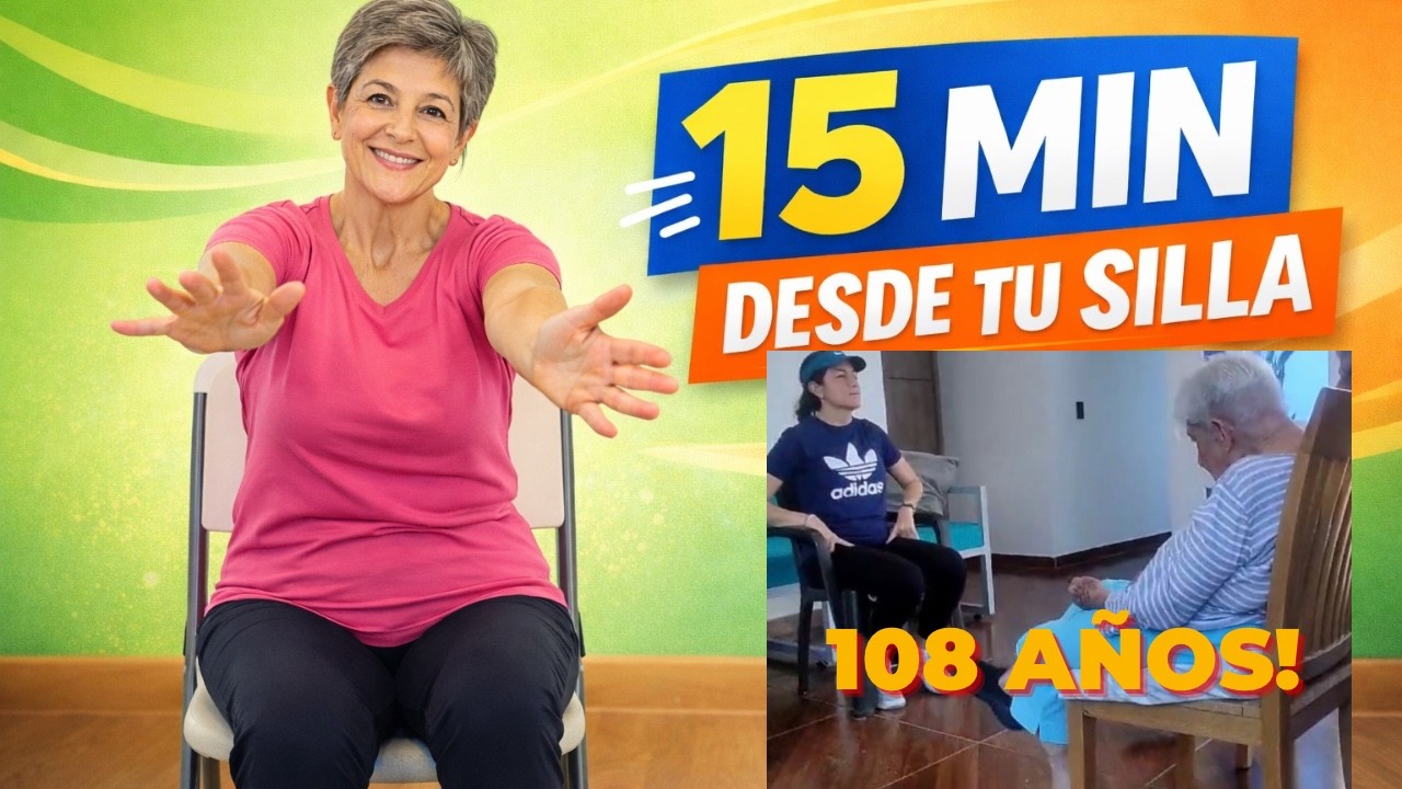 Ejercicios en Silla para Mayores de 55 | Cardio y Brazos en 15 Minutos