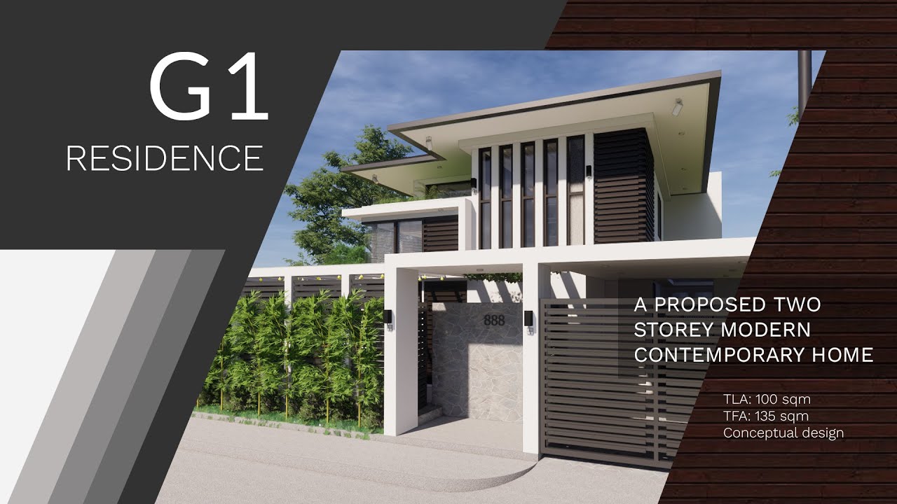 / R-001 / A 135 SQM Modern Contemporary Suburban Home / Virtual Design Tour / DM /