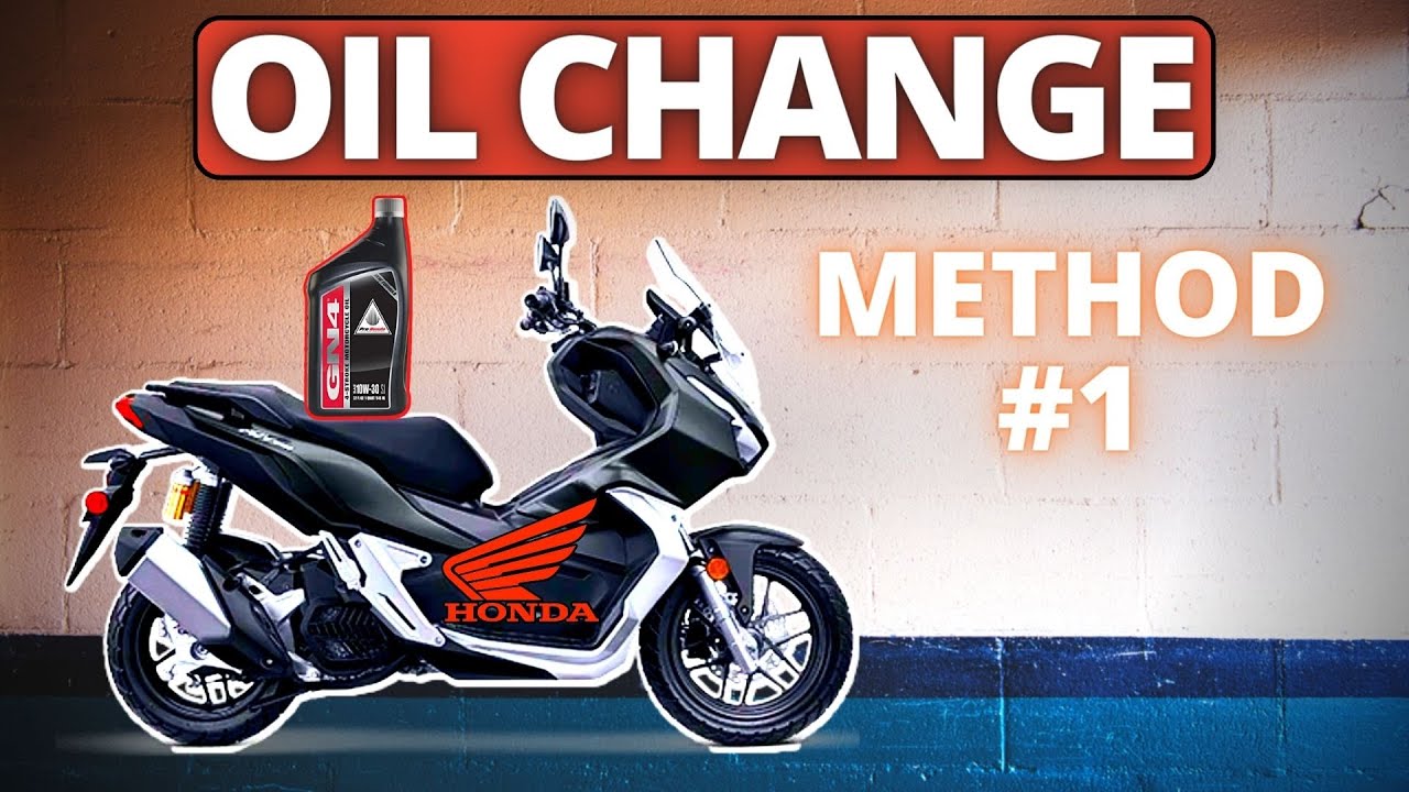 FILTER SIDE Drain Method - Change Motor Oil (Honda ADV 150)