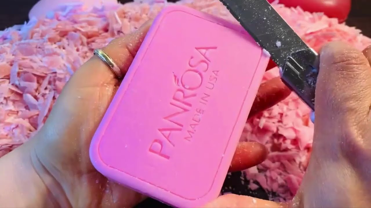 CUTTING PINK BAR SOAPS 🩷