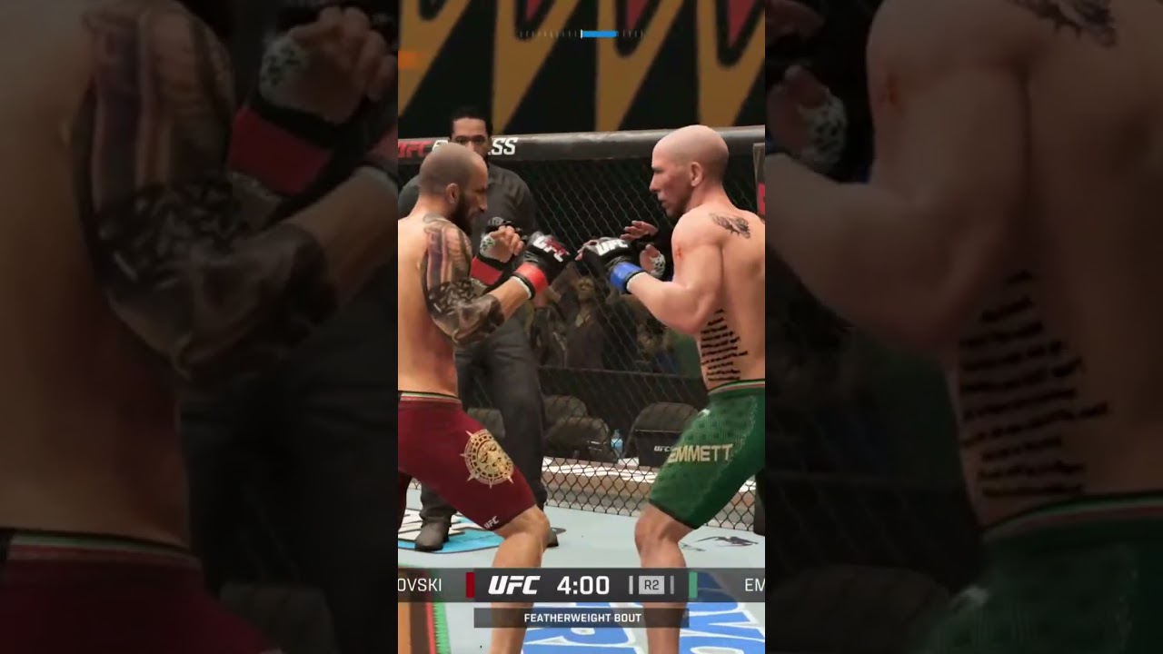 Comeback kid Emmett showing the power to Volk! 