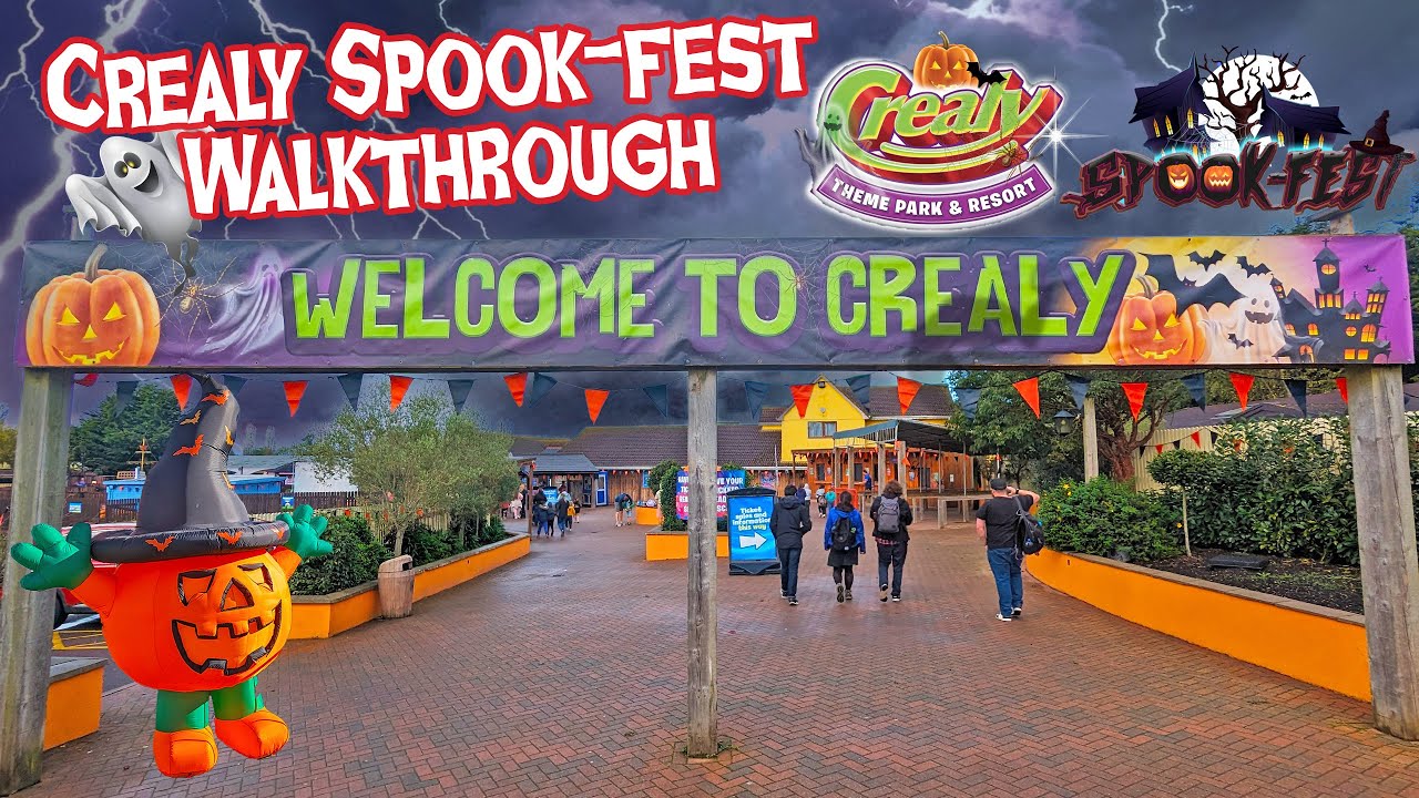 Crealy Theme Park Spook-Fest Complete Tour (Oct 2023) [4K]