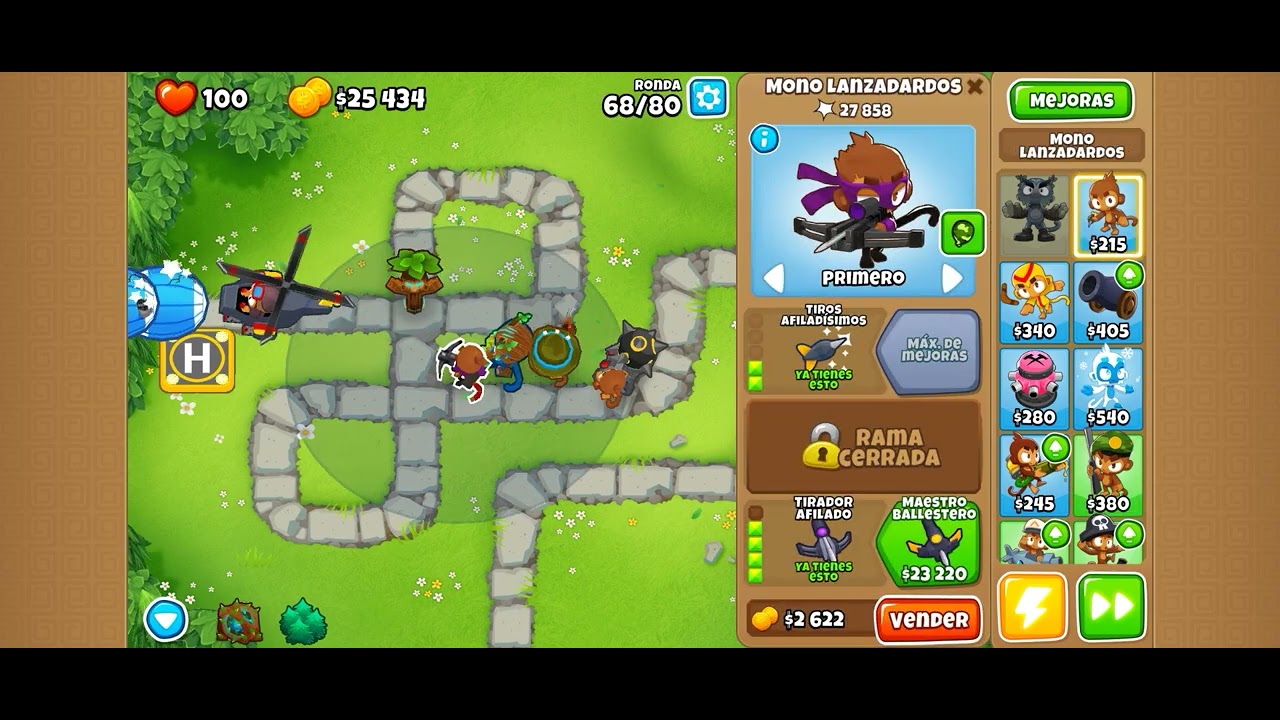 Bloons TD 6 monkey meadow hard epic win Obyn kimerairon