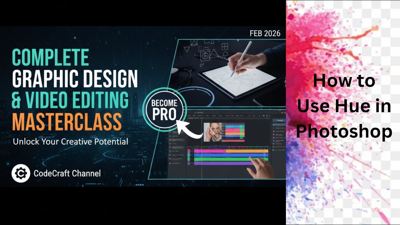 How to Use Hue in Photoshop | Color Change & Adjustment Tutorial | CodeCraft (part 7)