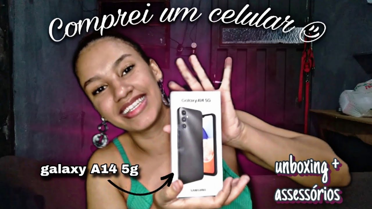 Abrindo meu CELULAR NOVO com vcs... SAMSUNG A14 5G