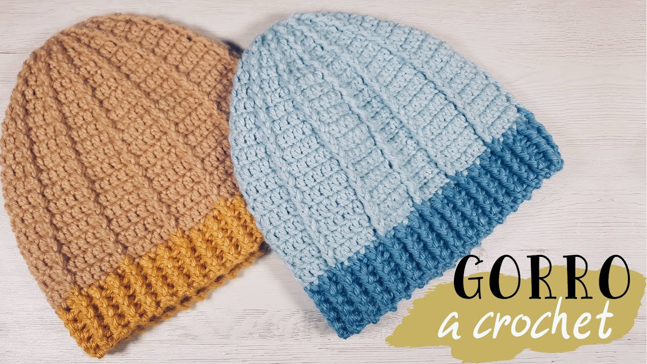 COMO TEJER GORRO fácil a crochet tejido paso a paso