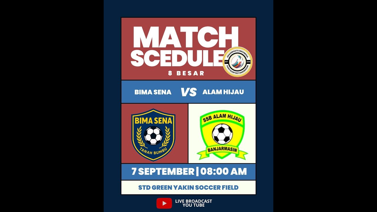 BIMASENA vs ALAM Hijau | 8 Besar   Piala  Grassroot Indonesia Regional Kalimantan Selatan 2025