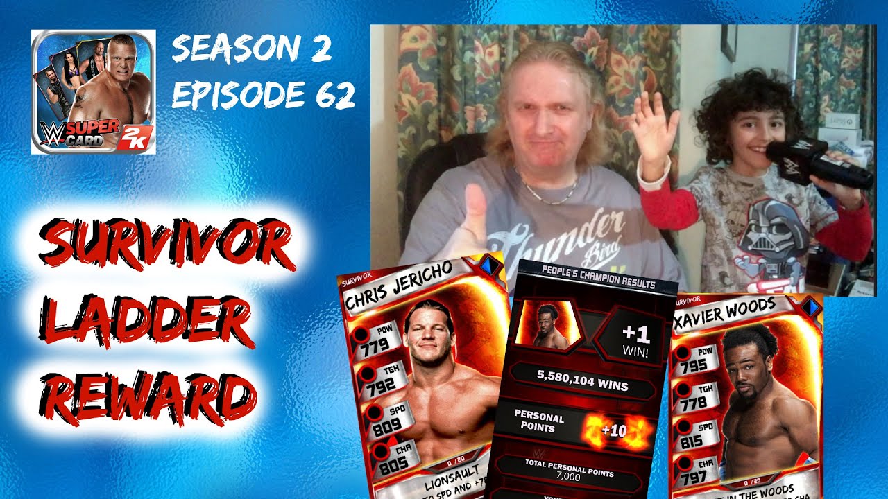 WWE SuperCard #2:62 : Survivor Ladder Reward & Team BadLadDad Results!