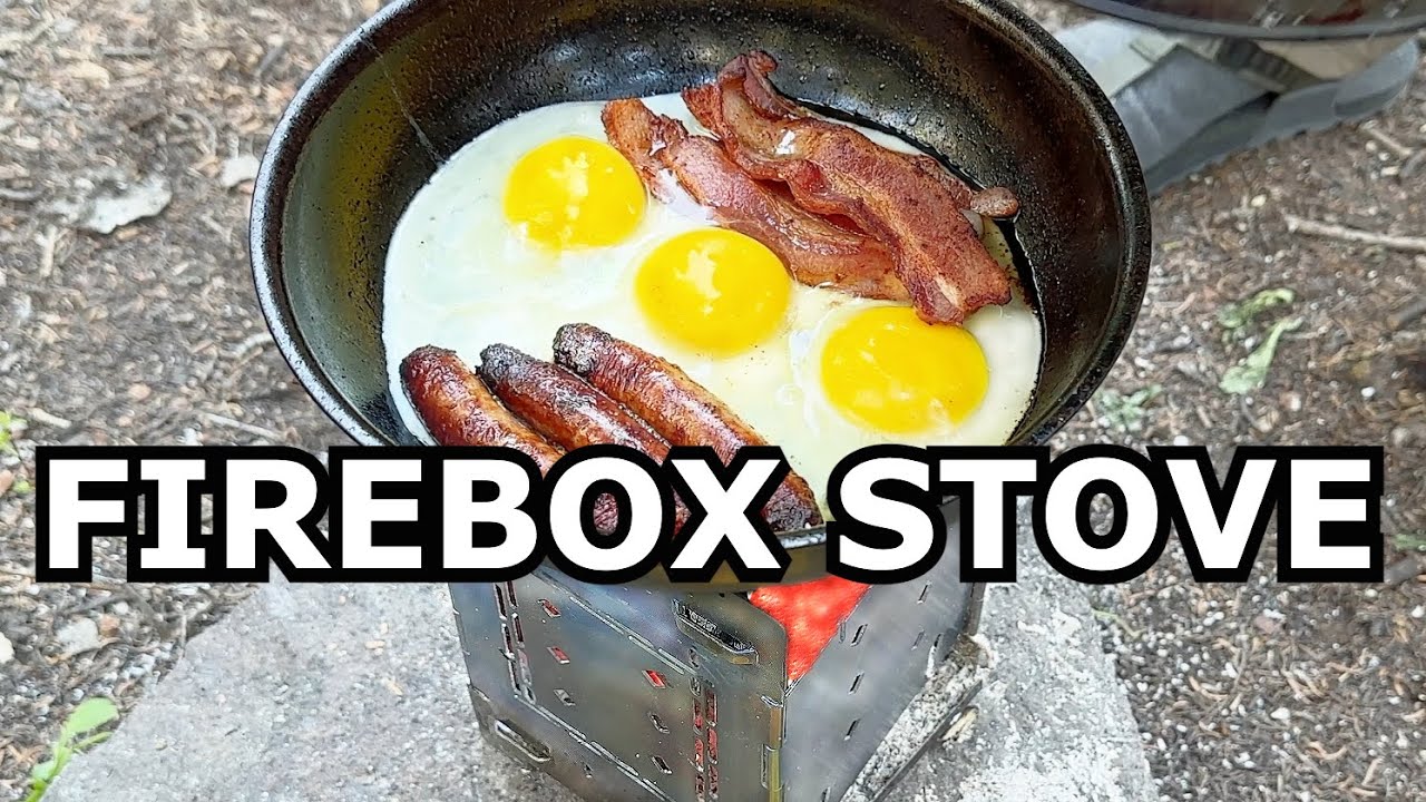 Bacon, Sausage & Eggs Classic Twig & Stick Fired Camping Stove: Firebox G2 5
