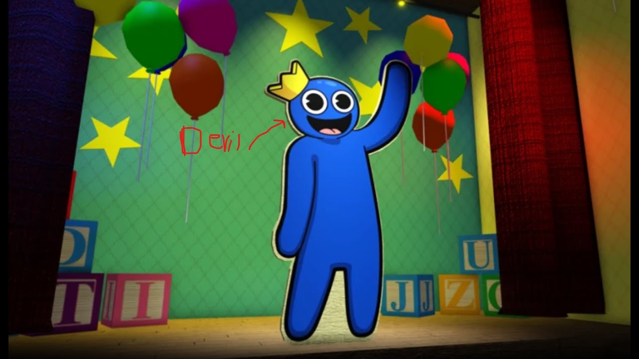I played rainbow friends with creepy monsters