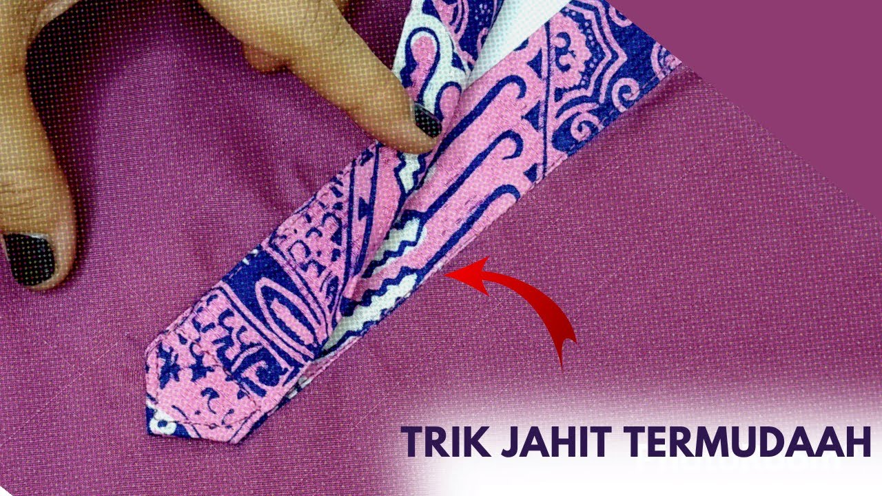 Cara membuat belahan kancing depan | Menjahit belahan kancing depan | Sewing tips and tricks