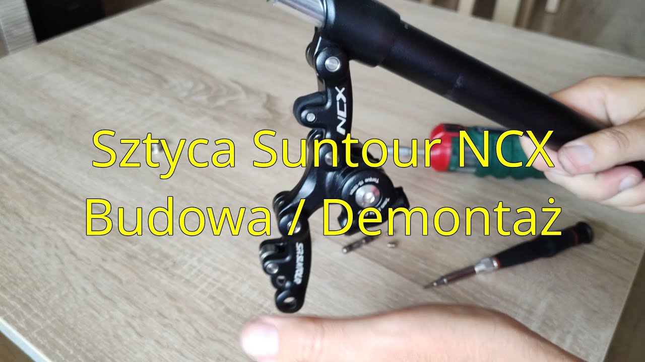 Sztyca amortyzowana Suntour NCX - budowa / demontaż