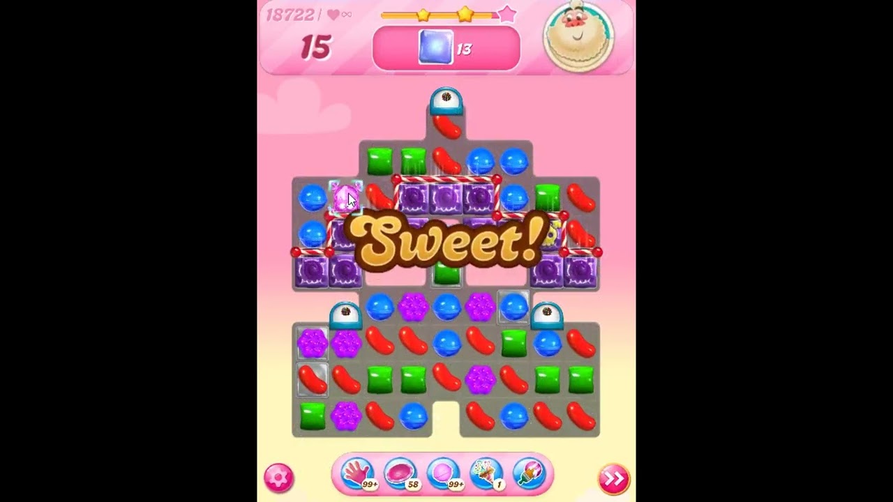 Candy Crush Saga Level 18722 - NO BOOSTERS | SKILLGAMING ✅