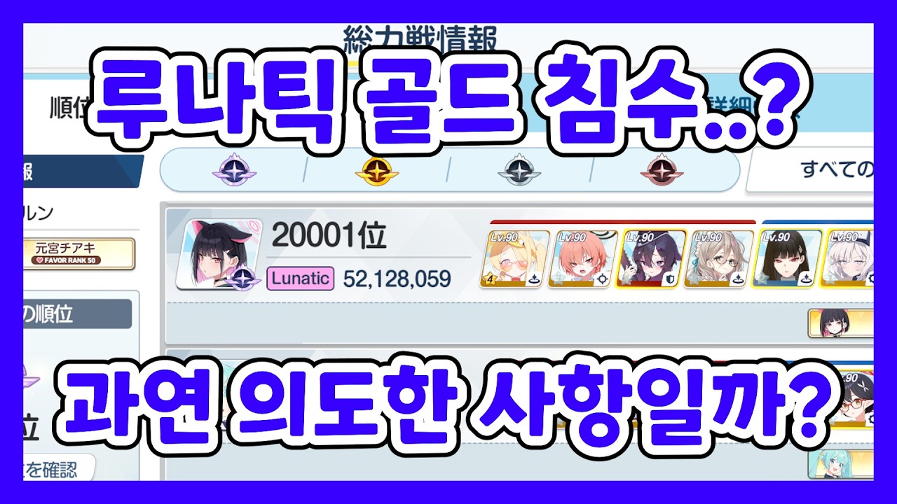 루나틱 비나 골드 침수 소신발언 합니다... I 비나 메타 분석 [블루 아카이브]