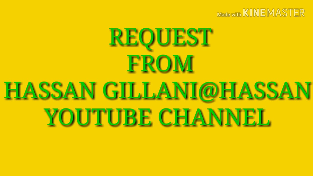 REQUEST from Hassan Gillani studio
