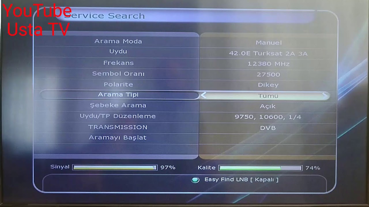 Goldmaster Hd  PVR Kanal arama ve kanal taşıma