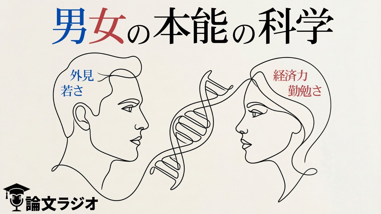 【進化心理学】なぜ男は「若さ」、女は「経済力」を求めるのか？人間の本能を論文解説