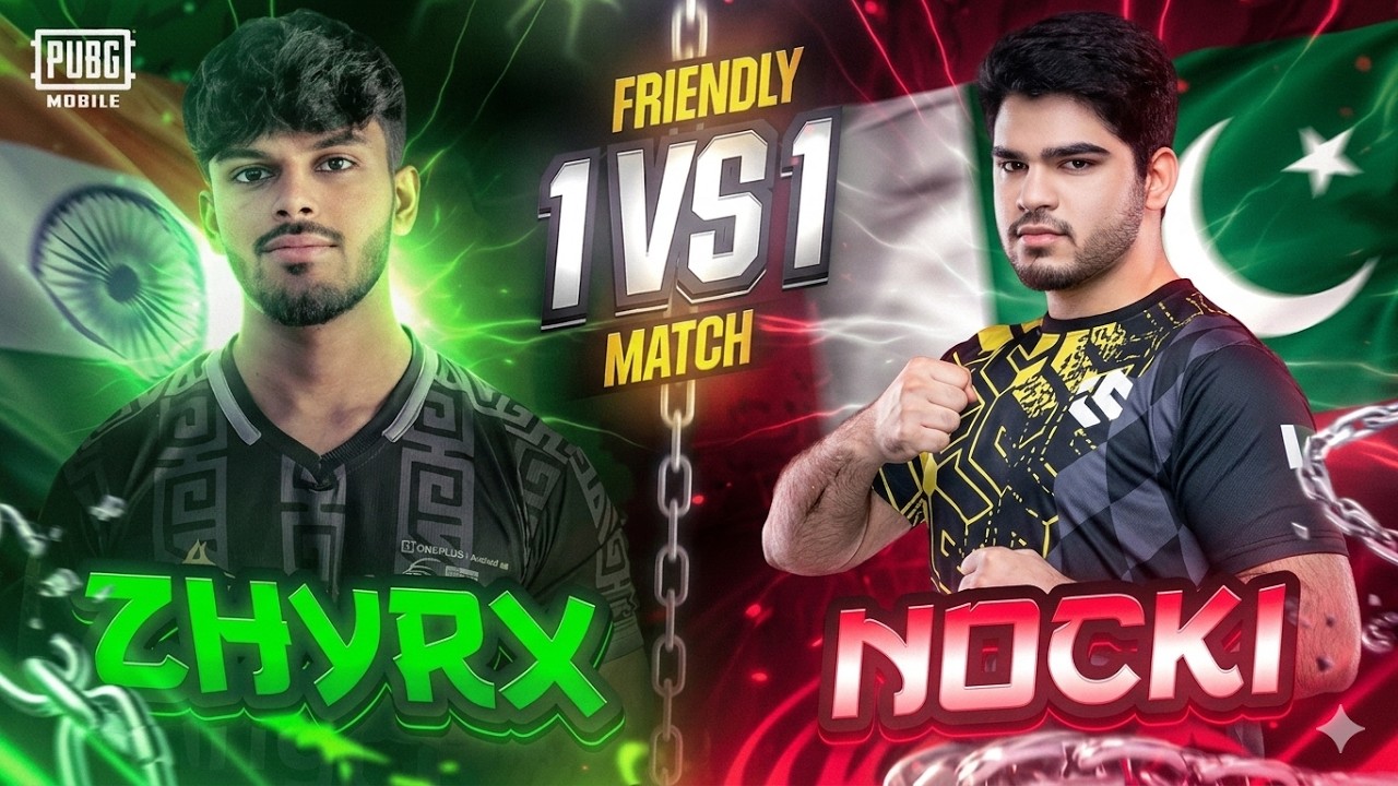 4T NOCKI VS LHS ZHYRX 🫨 FRIENDLY 1V1 WOW BATTLE 🔥 PUBG MOBILE