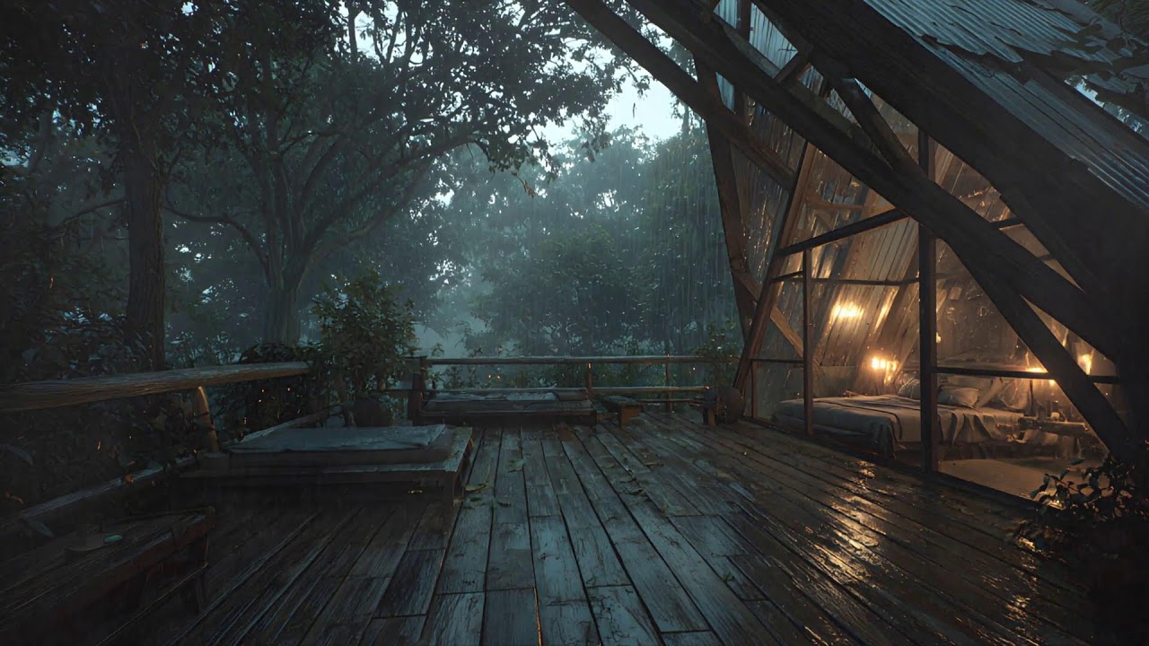 🌧️🌲 Best Rain in the Forest at Night | Relax and Sleep Deeply with Rain Sounds