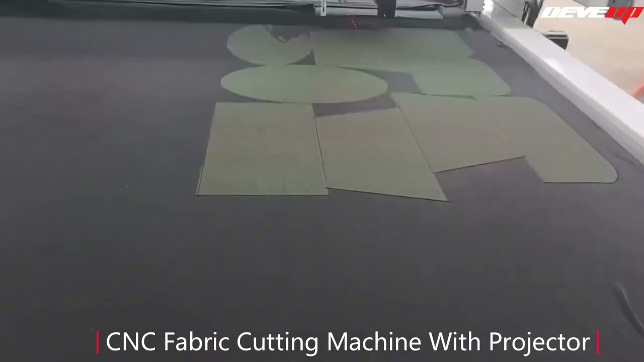 High-Precision DEVEUP CNC Vibrating Knife Cutting Machine for Garment, Sofa & Plush Toy Fabrics