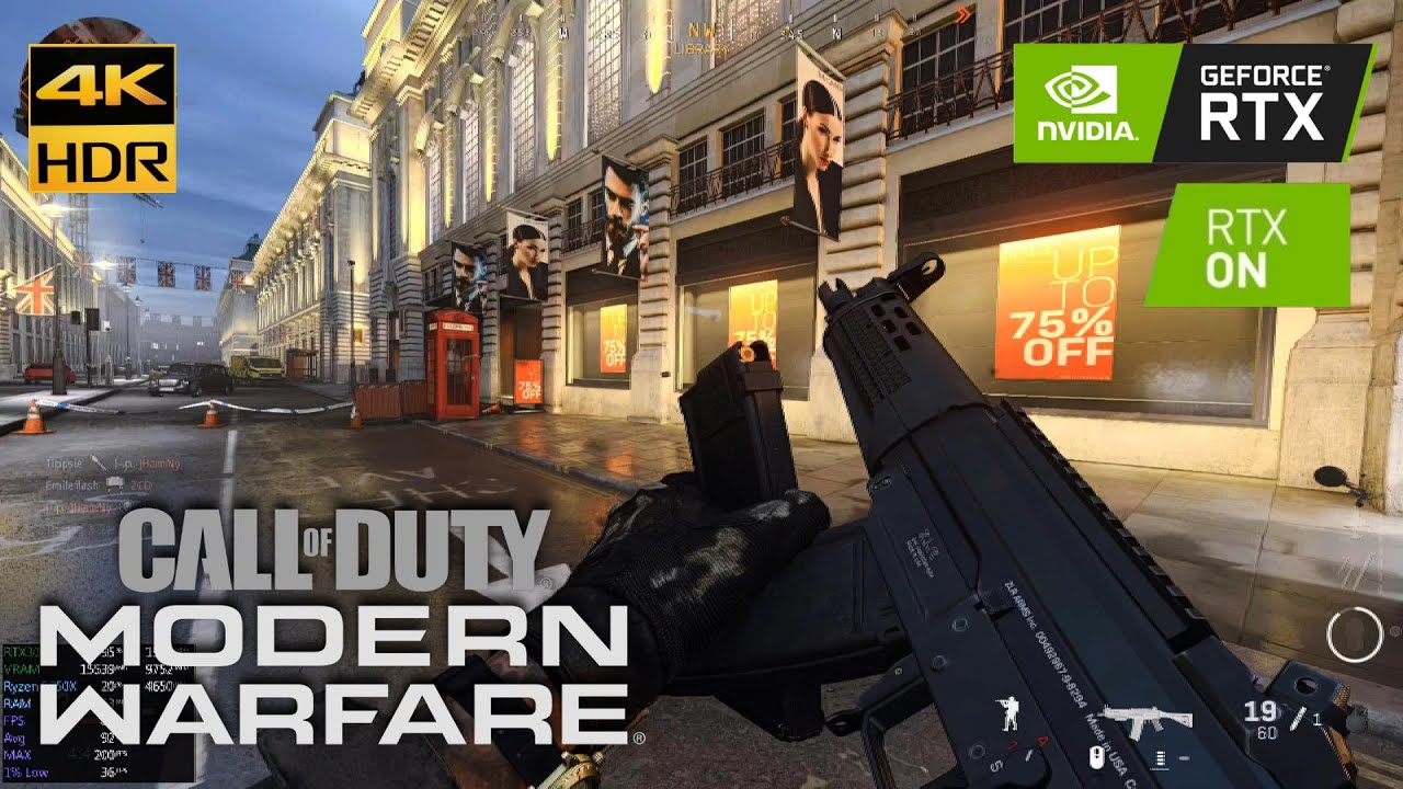 CoD Modern Warfare RTX 3090 Ryzen 9 5950X 4K Max SettingsRay Tracing DLSS