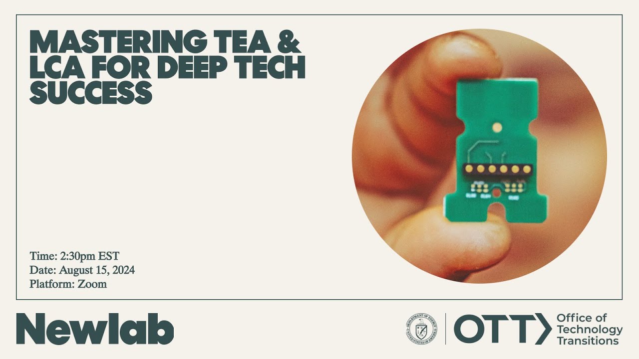 Mastering TEA & LCA For Deep Tech Startups