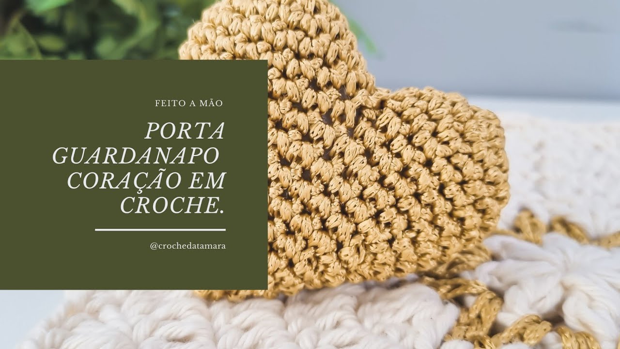 Porta guardanapo coração croche