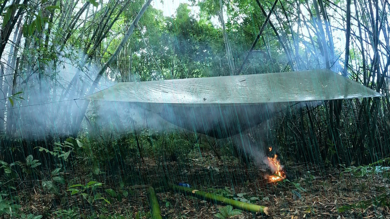 โดนพายุฝนถล่มในป่าไผ่ เสียงฟ้าผ่าฟ้าร้องเสียงดังตั้งใจมาขัดห้างนอนบนกอไผ่ แต่ไม่เป็นอย่างที่คิด