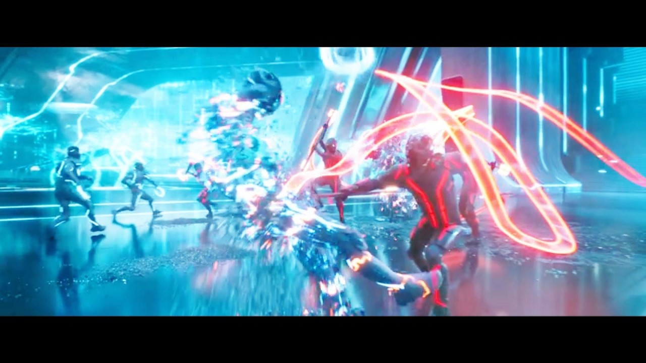 The scene Ares launches an attack on ENCOM downloading Eve Kim's files #subscribe #tronares