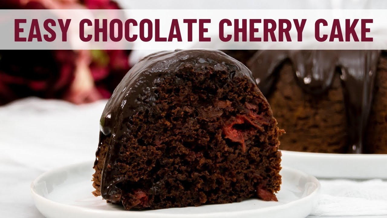 Easy 3 Ingredient Chocolate Cherry Cake
