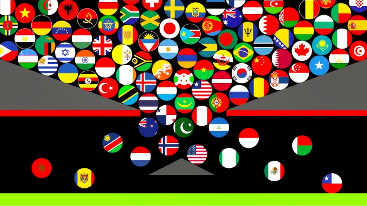 42 Countries Marble Race In Algodoo