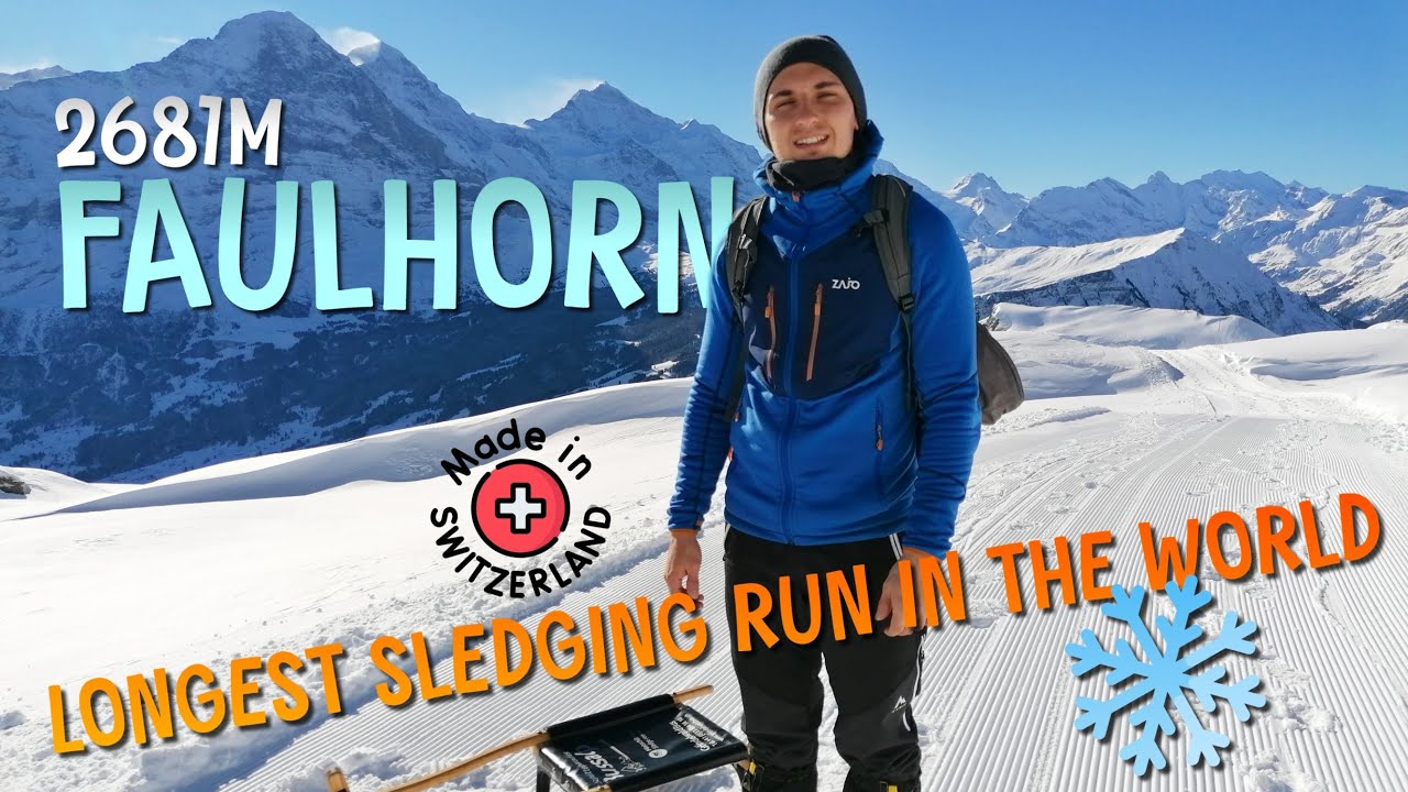 Faulhorn 2681m / Longest Sledging Run in the World / Big Pintenfritz / Jungfrau Region / SWISS 4K