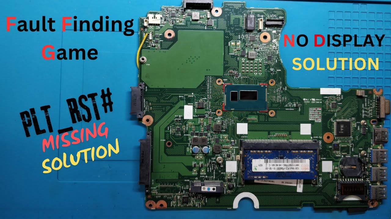 NO DISPLAY SOLUTION WITHOUT ANY SCHEMATIC | PLT_RST# MISSING | MUST WATCH | #laptoprepair #ffg