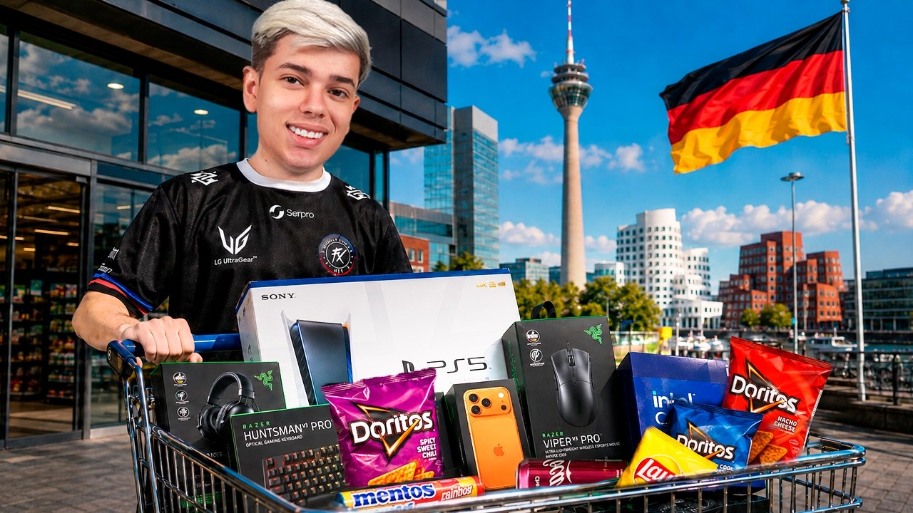 TUDO O QUE EU COMPREI COM R$30.000 NO MUNDIAL DE FORTNITE (DUSSELDORF)