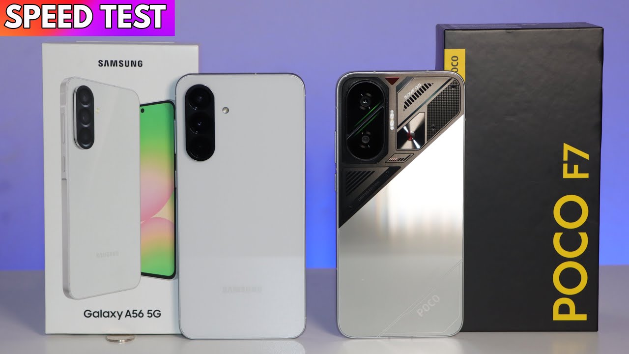 SpeedTest GALAXY A56 5G vs POCO F7 5G🔥Exynos 1580 vs Snapdragon 8s Gen 4 😱Cuál es mejor?