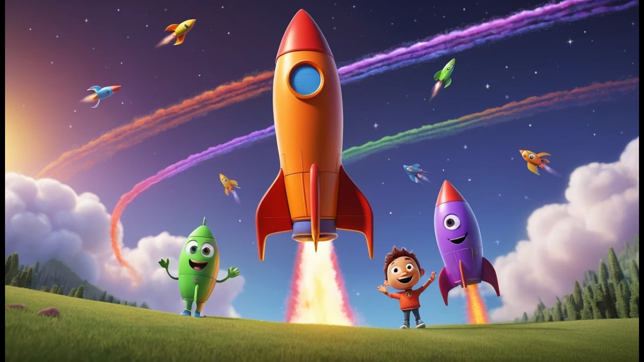 Six Little Toy Rockets Whoosh Whoosh Whoosh | Space Adventure & Counting Song for Kids