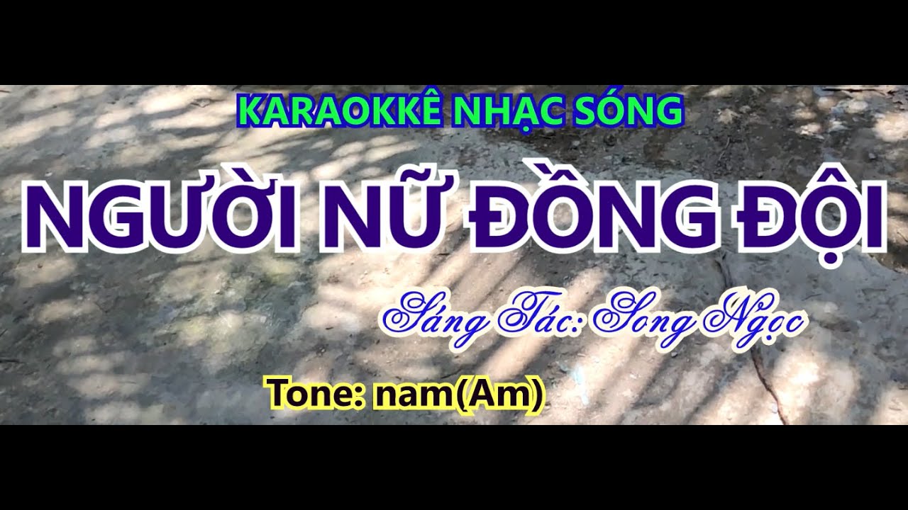 KARAOKE  Người nữ đồng đội - tone nam (Am) - organ&ghita - nhạc sóng Hoàng Chung 2022