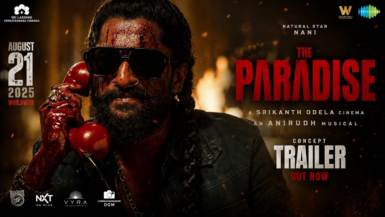 The Paradise Movie Trailer | Nani | Srikanth Odela | Anirudh | Nani Paradise Trailer 