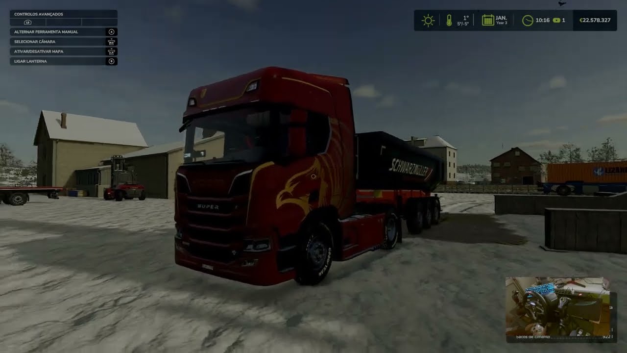 Farming Simulator 25 Idu Faraó Trabalhos na Neve