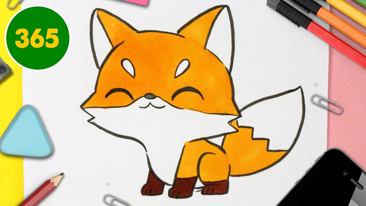 HOW TO DRAW A CUTE FOX KAWAII