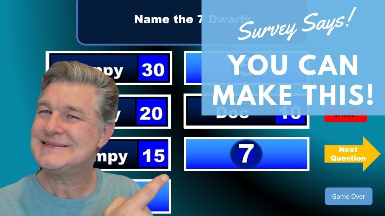 EASILY Create a Family Feud Game  | FREE PowerPoint Template!