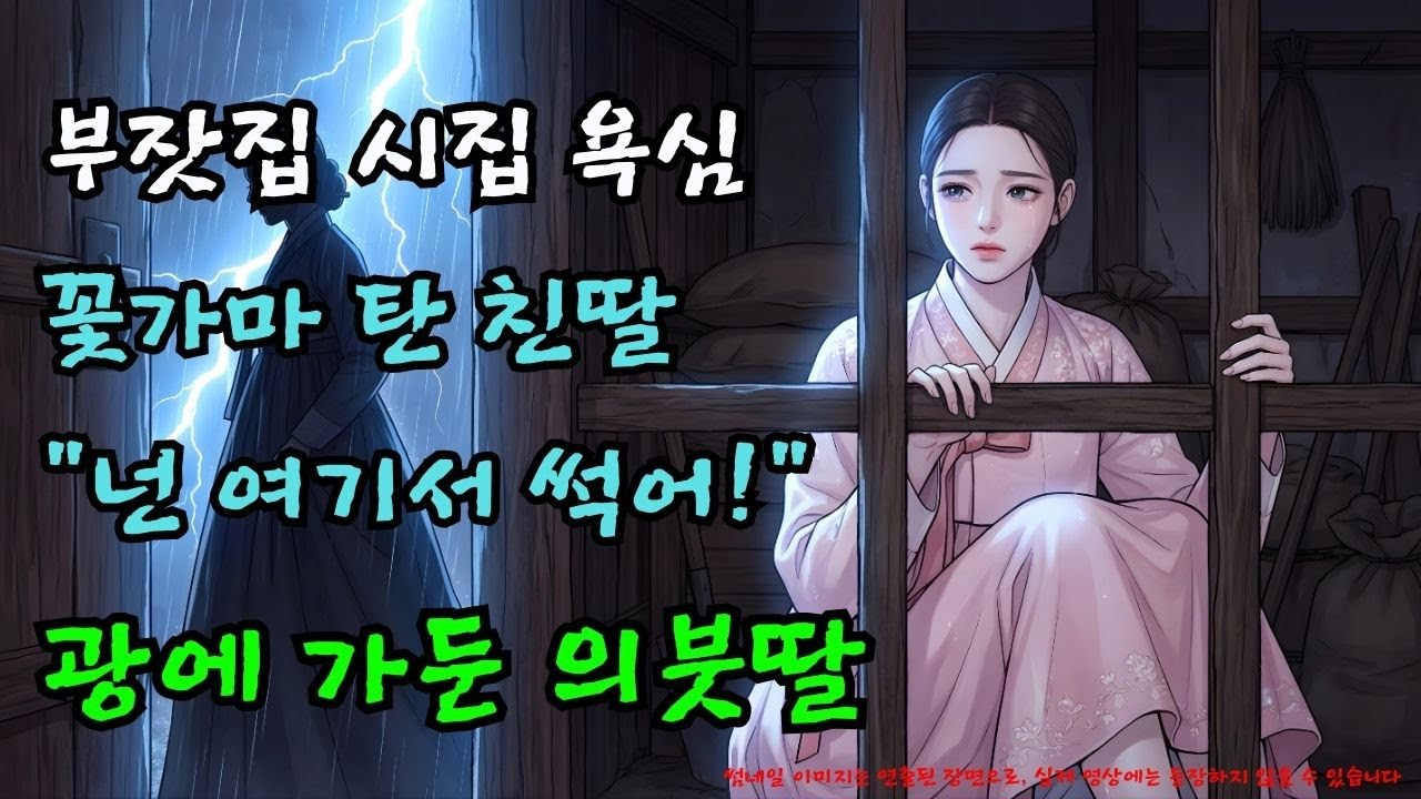 사위가 탐나서... 멀쩡한 딸을 광에 가두고 친딸을 밀어넣은 여인 |야담·민담·전설·설화·옛날이야기·야사·오디오북