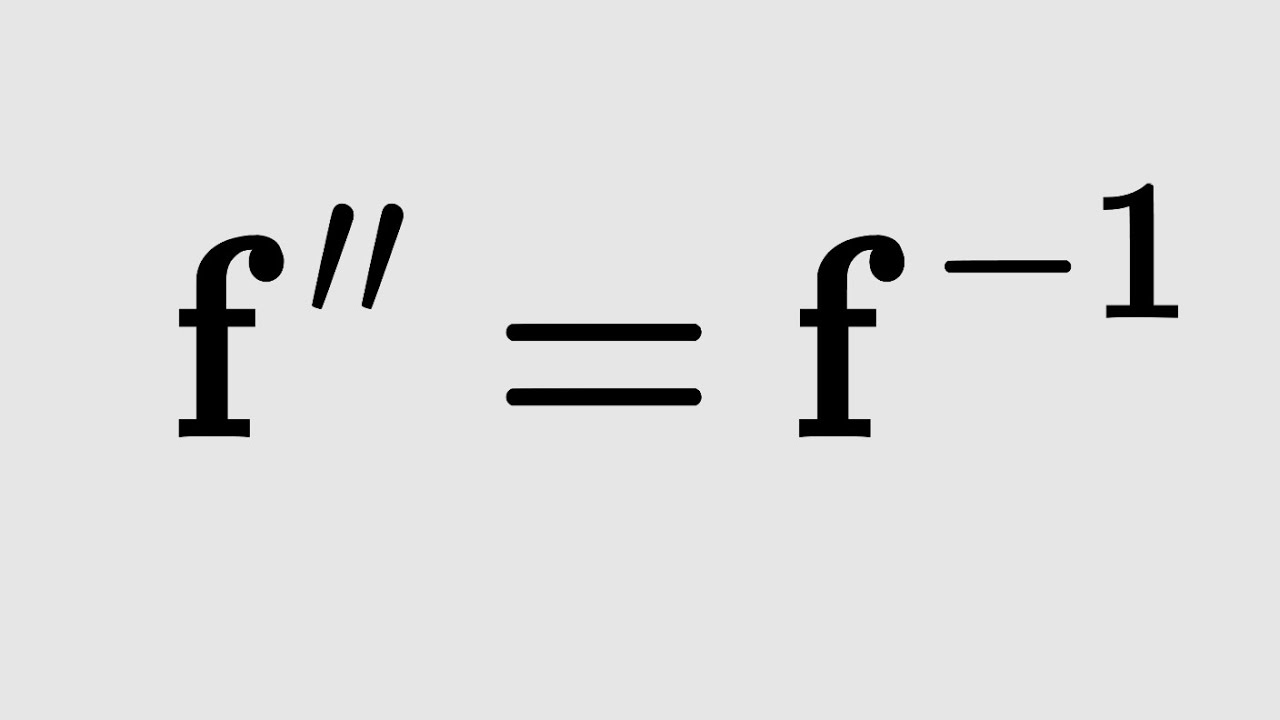 A fascinating differential equation: when the 2nd derivative equals the inverse function