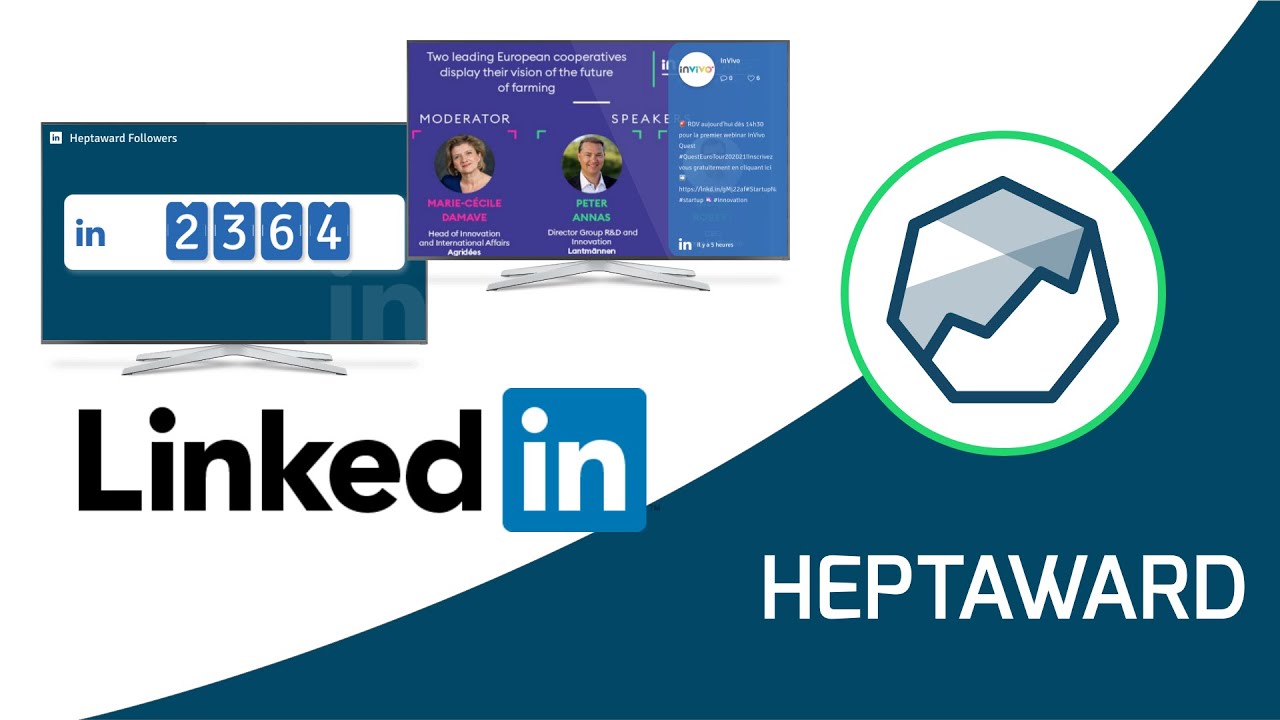 Comment diffuser un compteur et le dernier post LinkedIn de votre page
