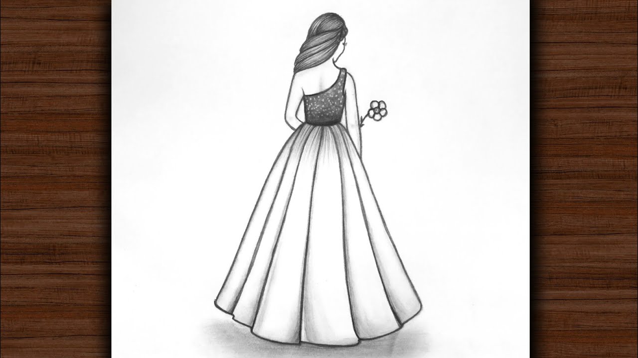 How to Draw a Beautiful Girl Back Side | Easy Step by Step Pencil Drawing
